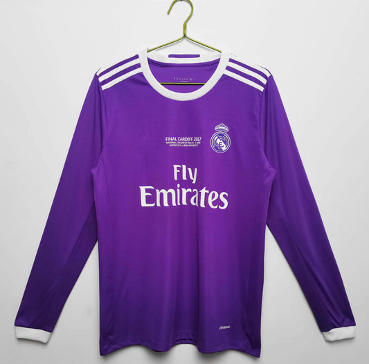 Real Madrid 2017 Champions League Final Jersey (Cardiff) - Retro Long Sleeve Edition