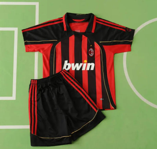 AC Milan 2006/07 Home Kids Kit Kindertrikot Maillot Enfant Kindertrui (Ages 3-13)