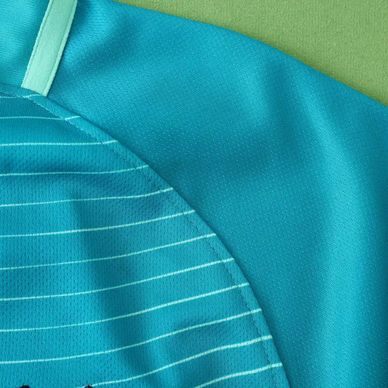 Barcelona 2016 17 Turquoise Home Retro Football Jersey