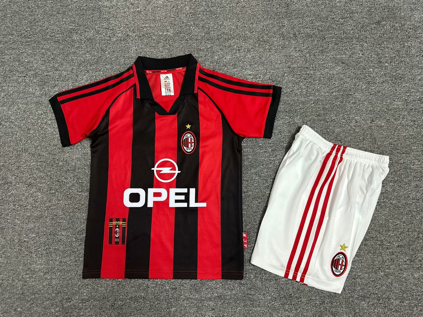 Ac Milan Retro Kids Children Set Retro Football Jersey Trikot