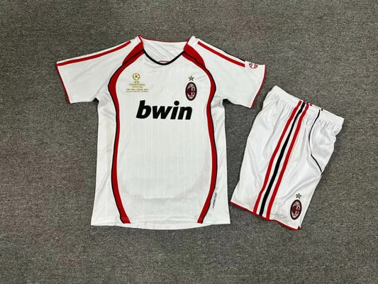 Ac Milan White Kids Children Set Retro Football Jersey Kinder Trikot