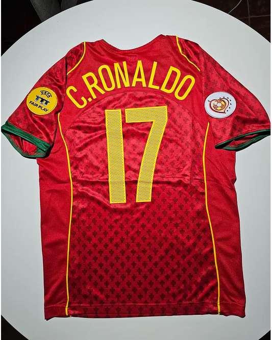 Cristiano Ronaldo Portugal EURO 2004 Retro Jersey Trikot