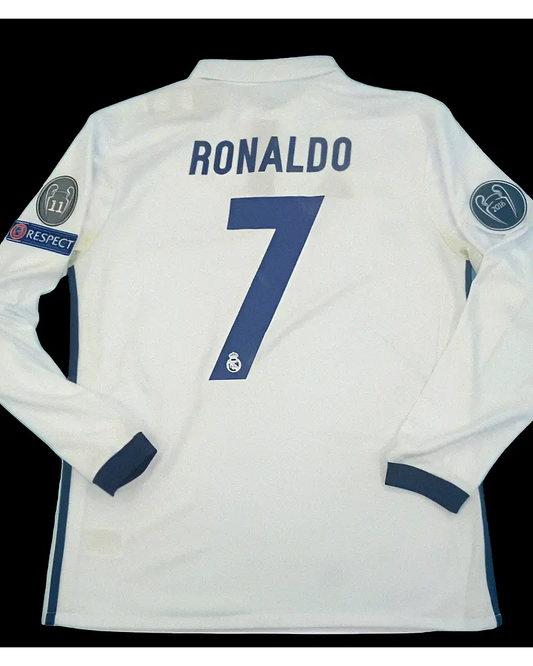 Cristiano Ronaldo Real Madrid 2016 Long Sleeve Retro Jersey Trikot Maglia