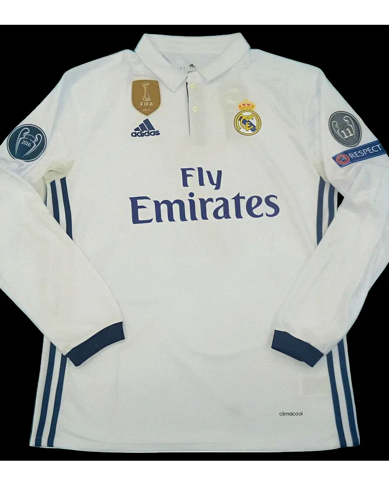 Cristiano Ronaldo Real Madrid 2016 Long Sleeve Retro Jersey Trikot Maglia