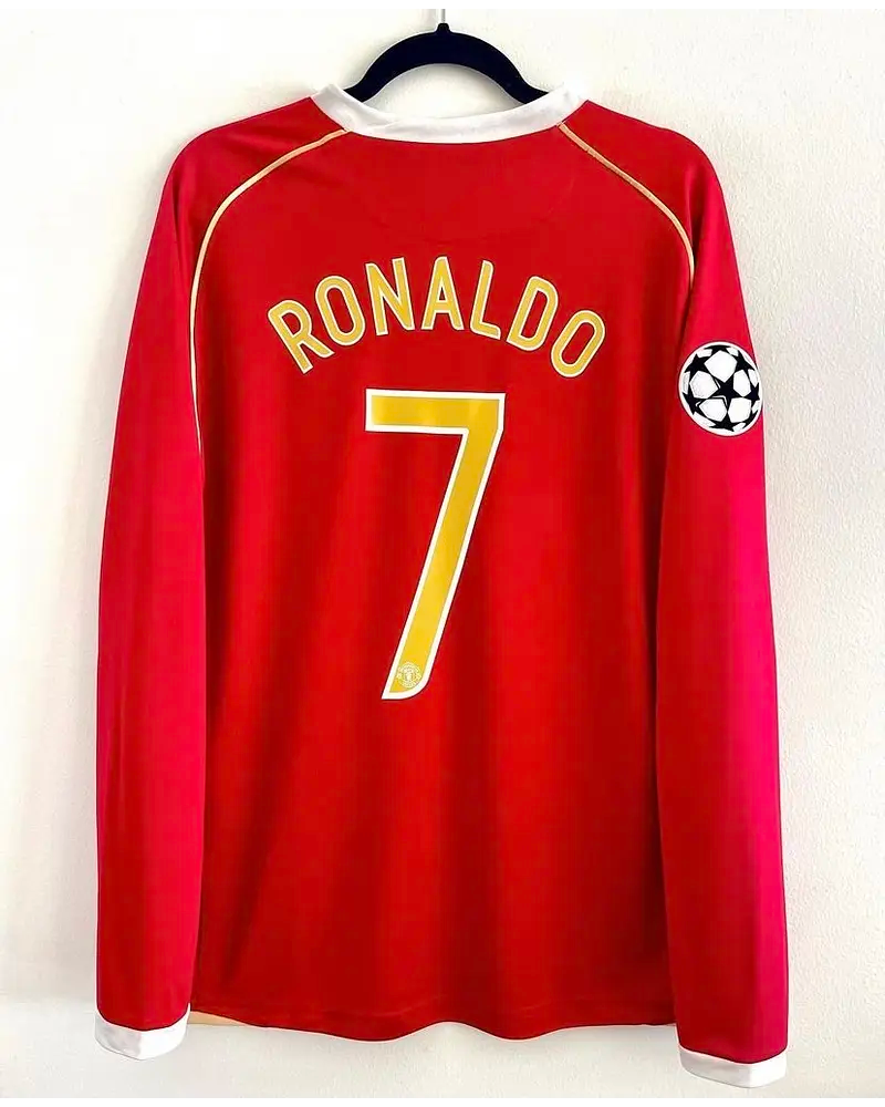 Cristiano Ronaldo Manchester United 2006 2007 Red Golden Jersey Trikot