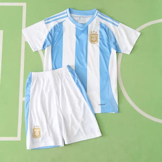 Lionel Messi Argentina Home Kids Kit Kindertrikot Maillot Enfant Kindertrui (Ages 3-13)