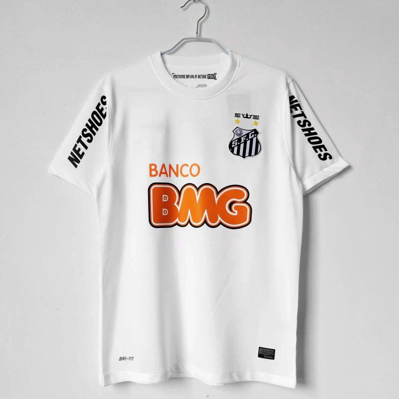 Neymar Jr Santos FC White Retro Football Jersey