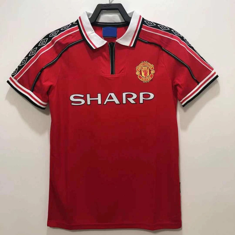 Manchester United Home retro 1998 season Red Football jersey