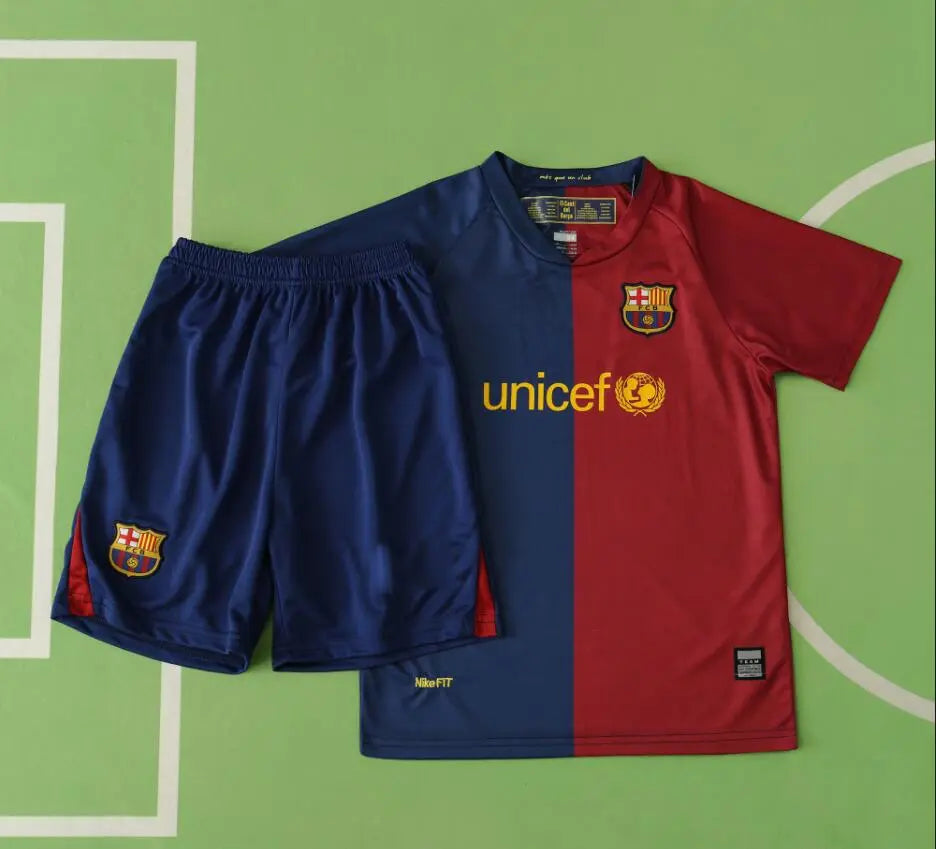 Lionel Messi Barcelona Champion League Final Home Kids Kit Kindertrikot Maillot Enfant Kindertrui (Ages 3-13)