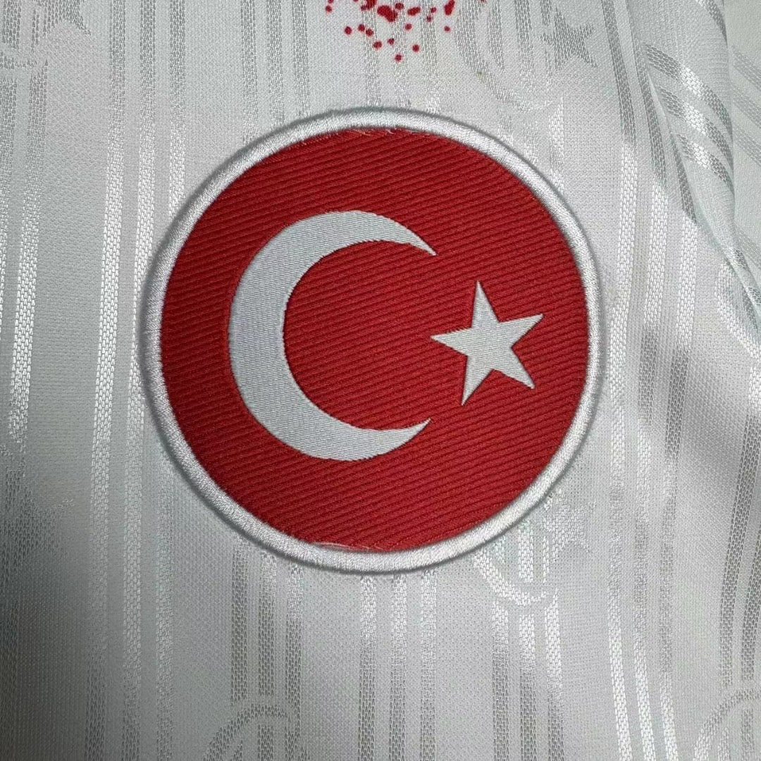 Türkiye Turkey Retro Beyaz Özel Forma Football Jersey Maglia Trikot Maillot