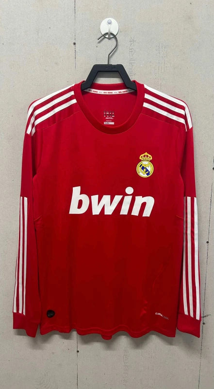 REal madrid 2011 2012 Red Retro Long Sleeve Football Jersey