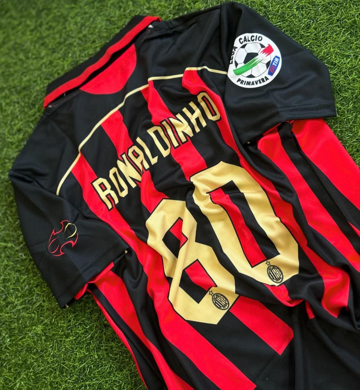 Ronaldinho Milan Retro Champions League Long Sleeve Jersey