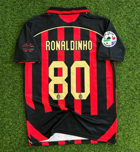 Ronaldinho Milan Retro Champions League Long Sleeve Jersey