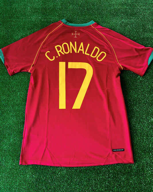 Cristiano Ronaldo Portugal EURO 2004 Retro Short-Sleeve Football Jersey