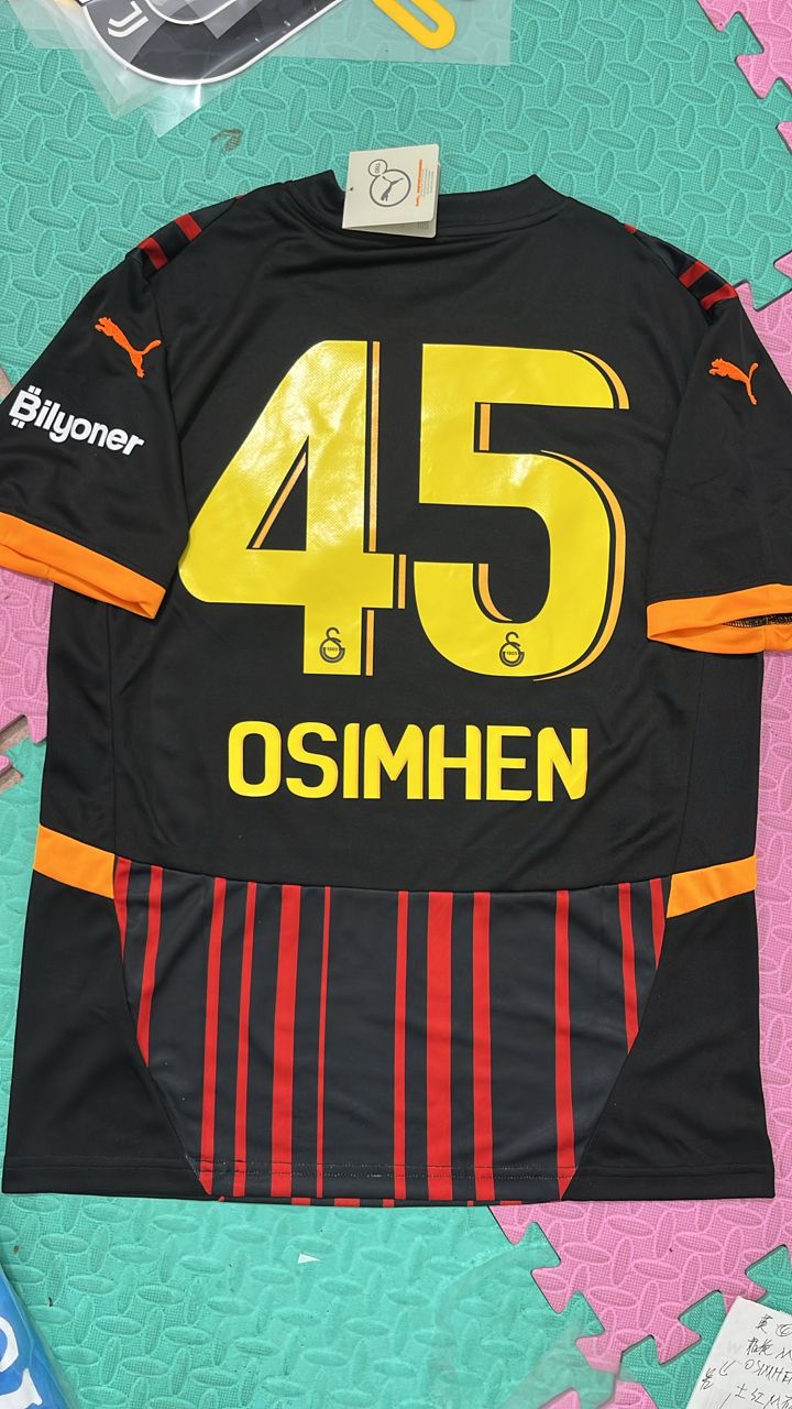 Galatasaray Osimhen Yeni Sezon Siyah  Kırmızı 2025 Season Trikot Forma