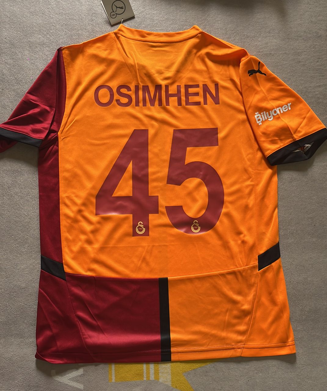 Galatasaray Osimhen Yeni Sezon UEFA Patch Sari Kirmizi 2025 Season Trikot Forma