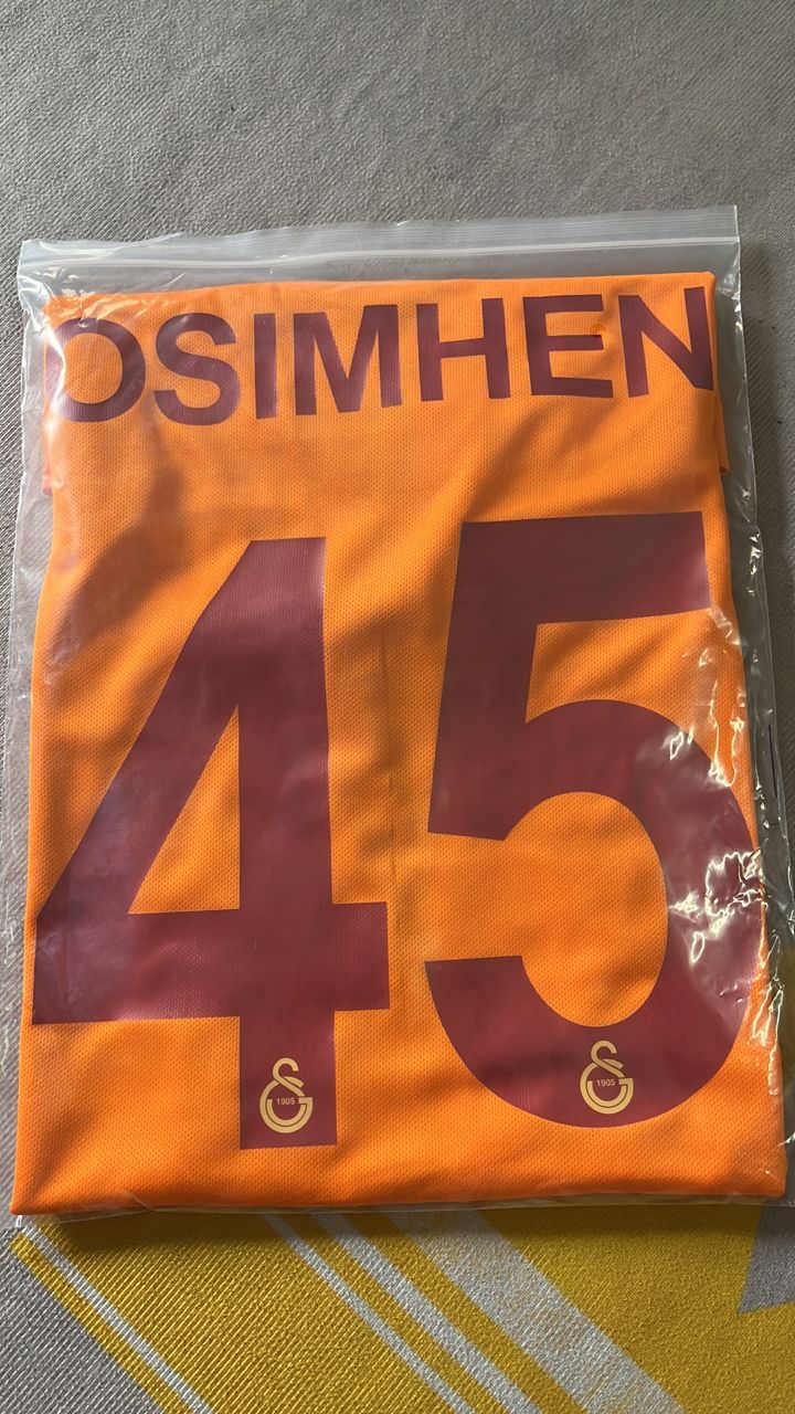 Galatasaray Osimhen Yeni Sezon UEFA Patch Sari Kirmizi 2025 Season Trikot Forma