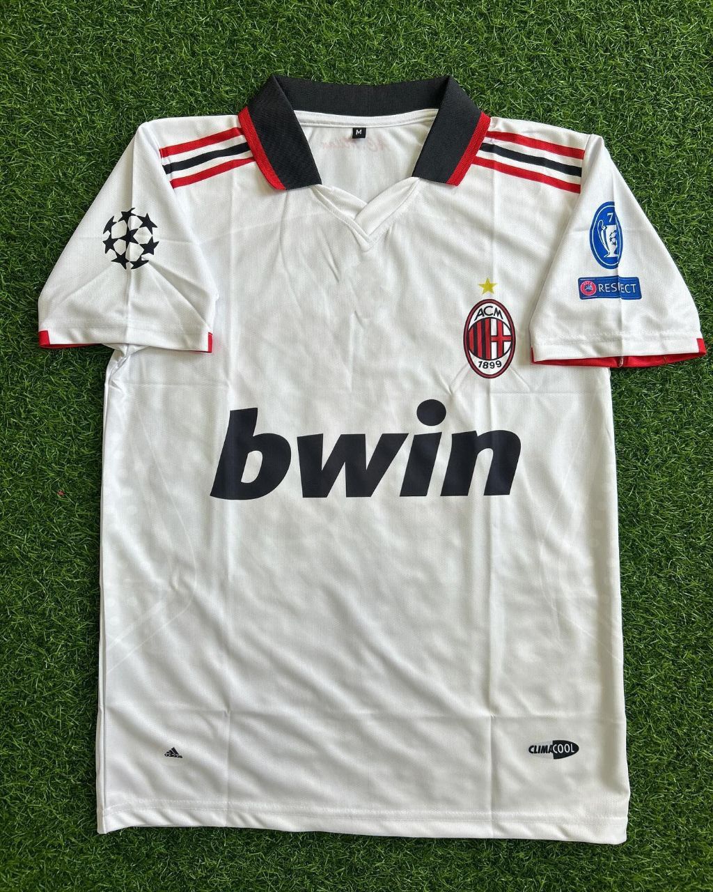 Ronaldinho Milan 2011 season Retro Away Champions League Long Sleeve Jersey