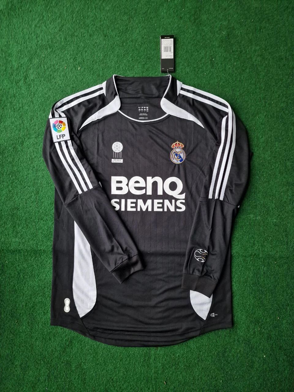 David Beckham Real Madrid Black Long Sleeve Football Jersey