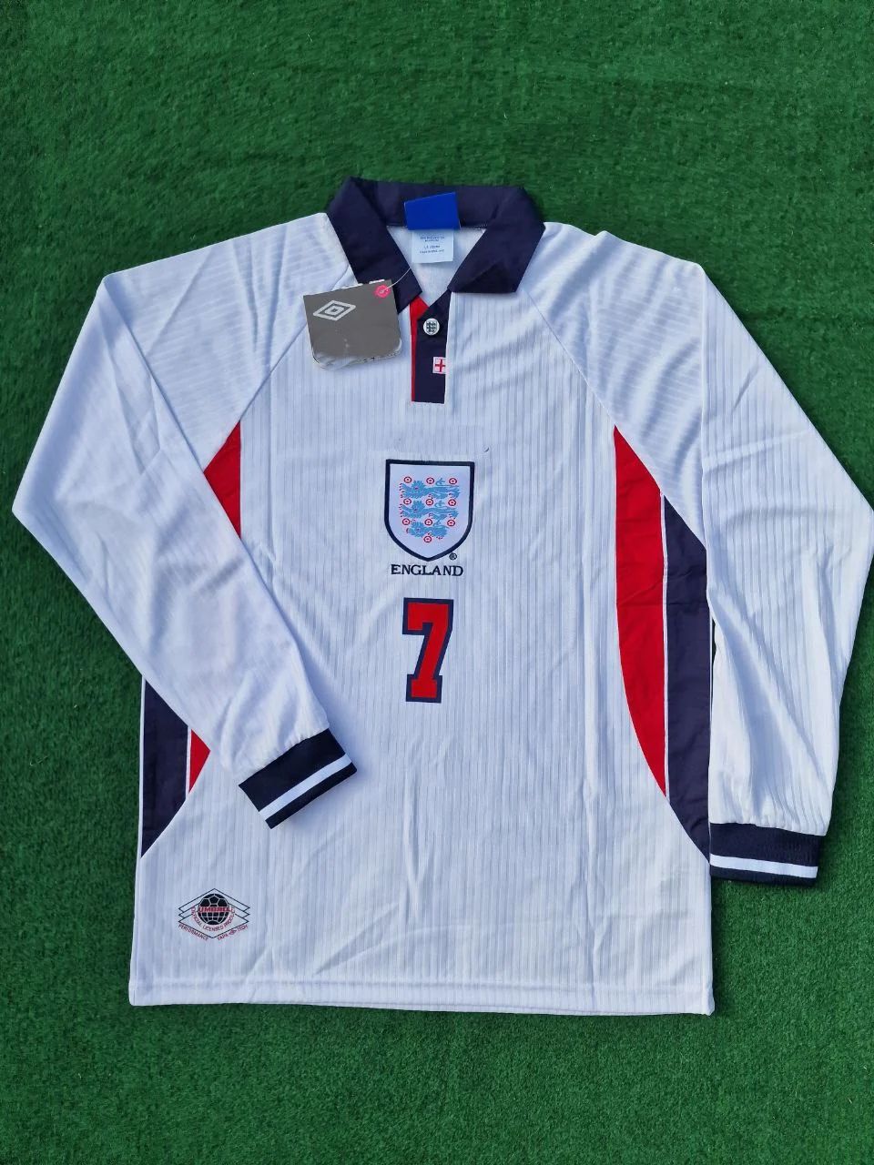 David Beckham England Retro Long Sleeve Jersey