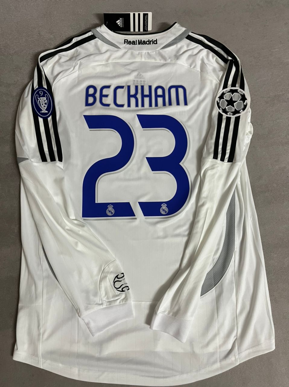 David Beckham Real Madrid 2006/07 Home Jersey - Retro Long Sleeve Edition