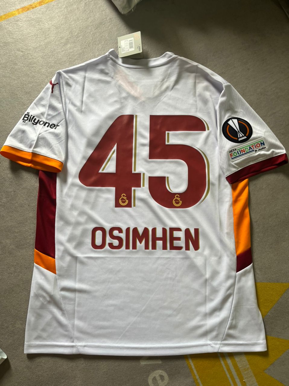 Galatasaray Osimhen UEFA Patch Yeni Sezon Beyaz White 2025 Season Trikot Forma