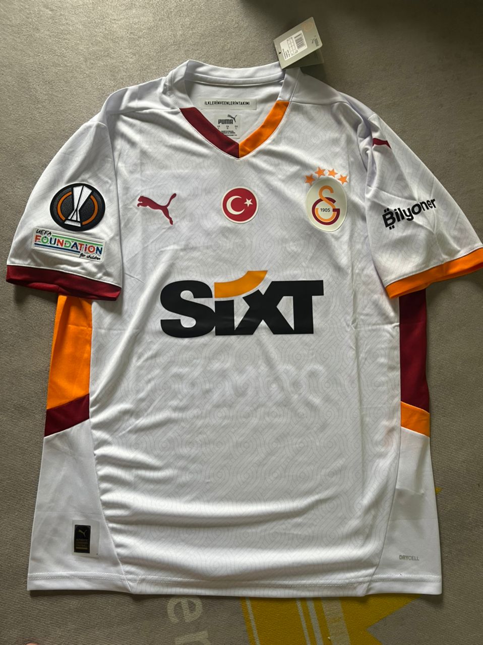 Galatasaray Osimhen UEFA Patch Yeni Sezon Beyaz White 2025 Season Trikot Forma