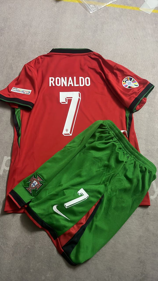 Cristiano Ronaldo Portugal Kids Children Home Jersey