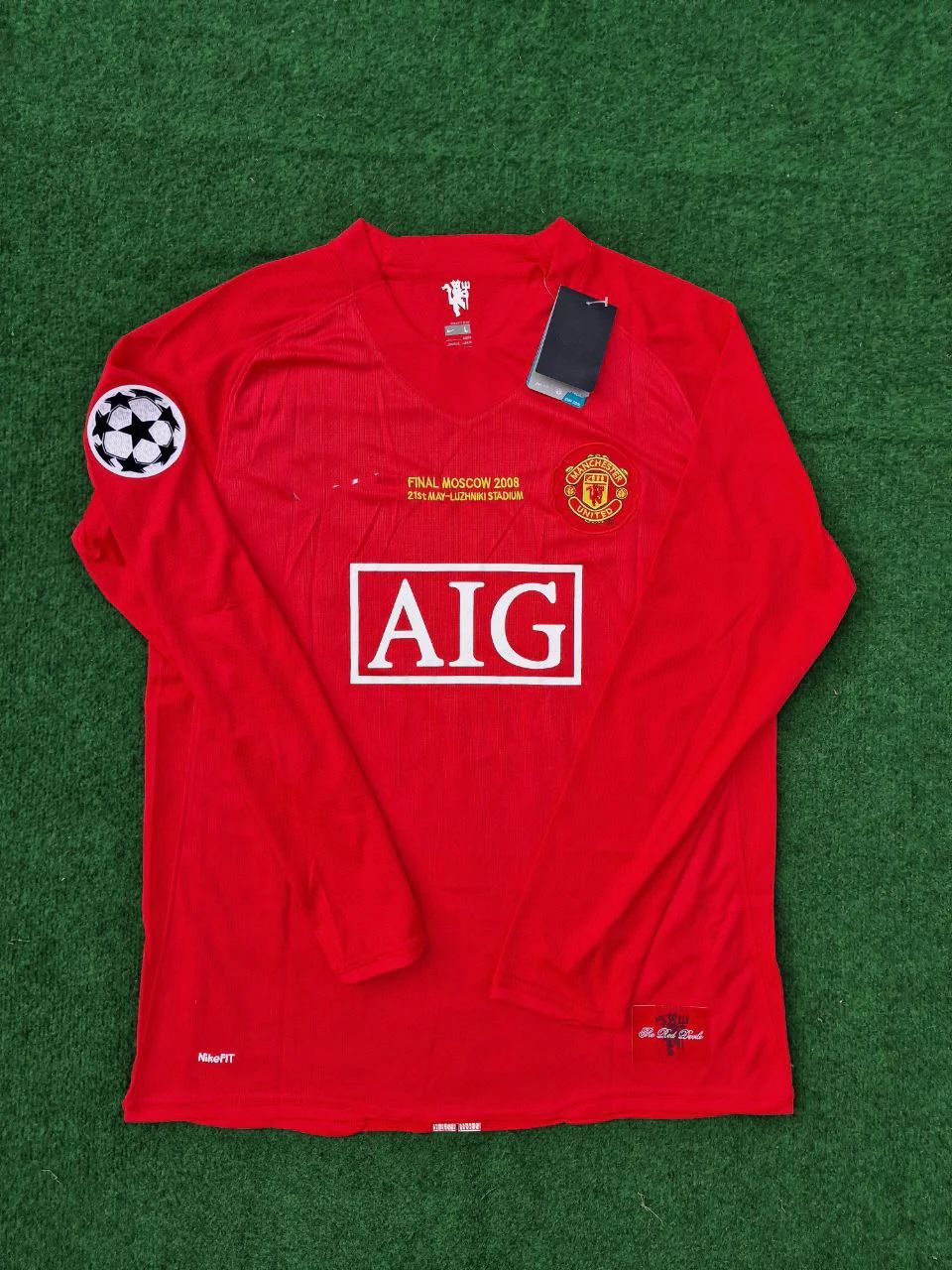 Cristiano Ronaldo Manchester United 2007/08 Home Champions League Final Long-Sleeved Retro Jersey