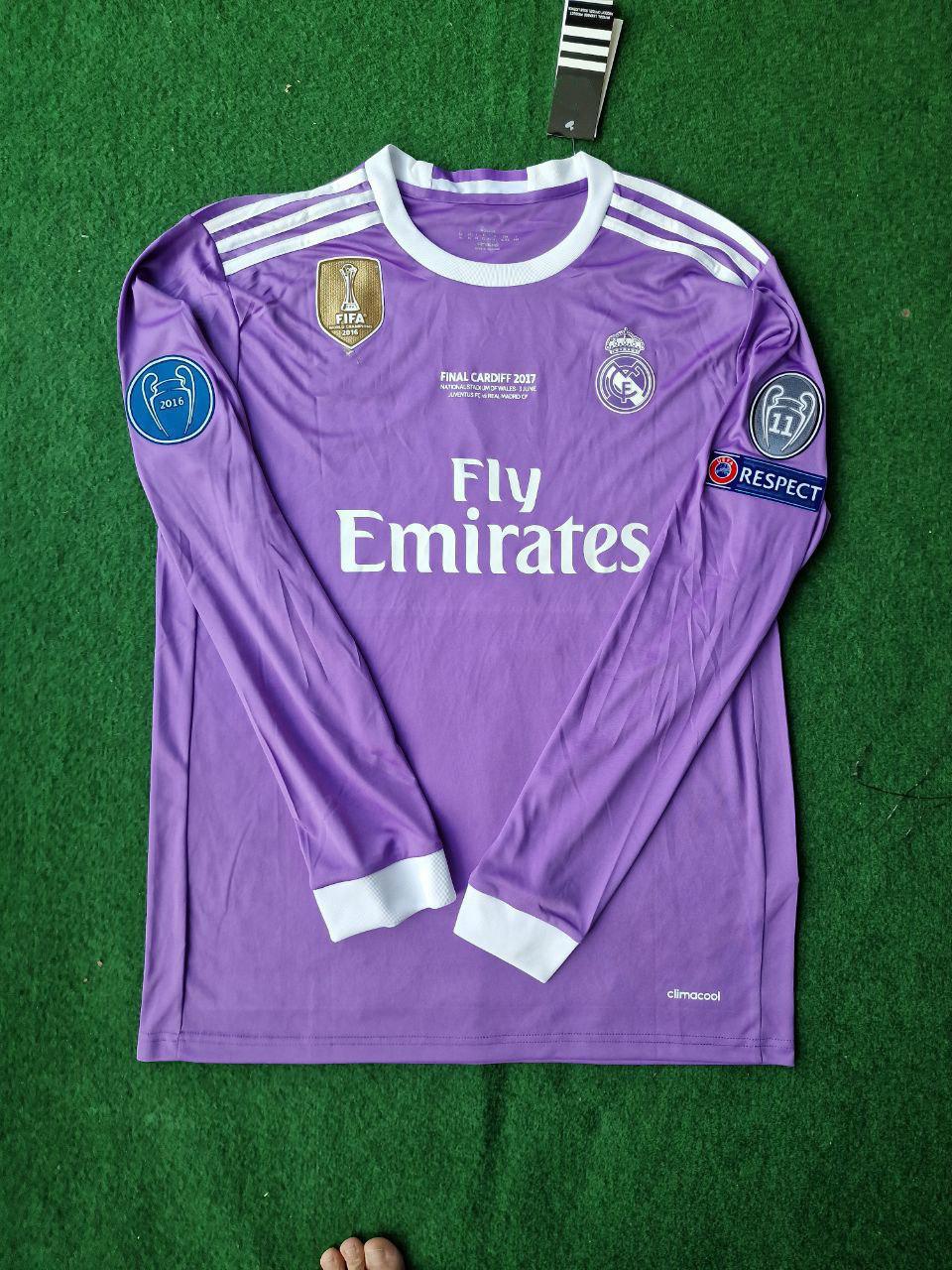 Cristiano Ronaldo CR7 Real Madrid 2017 Champions League Final Jersey (Cardiff) - Retro Long Sleeve Edition