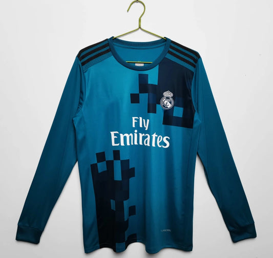 Real Madrid 2017/18 Third Long-Sleeved Retro Football Jersey