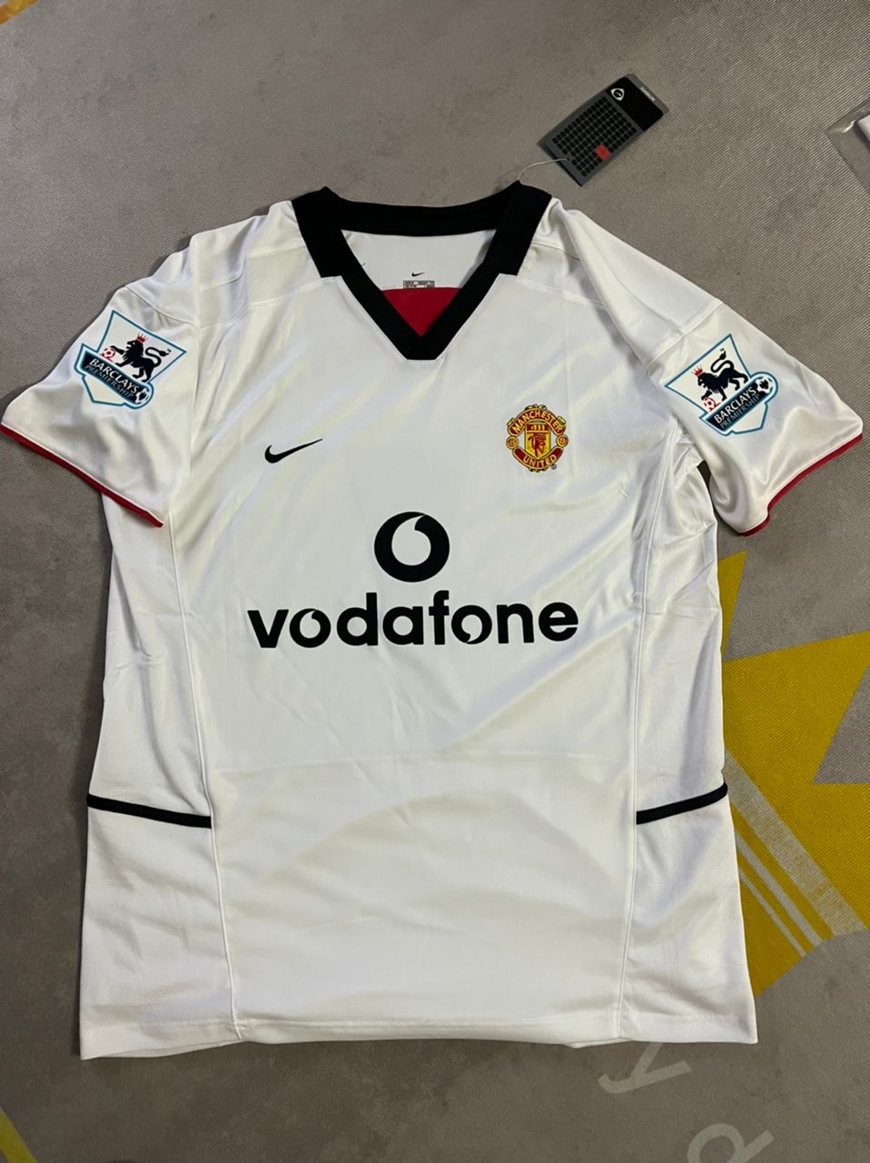 David Beckham Manchester United White Retro Jersey