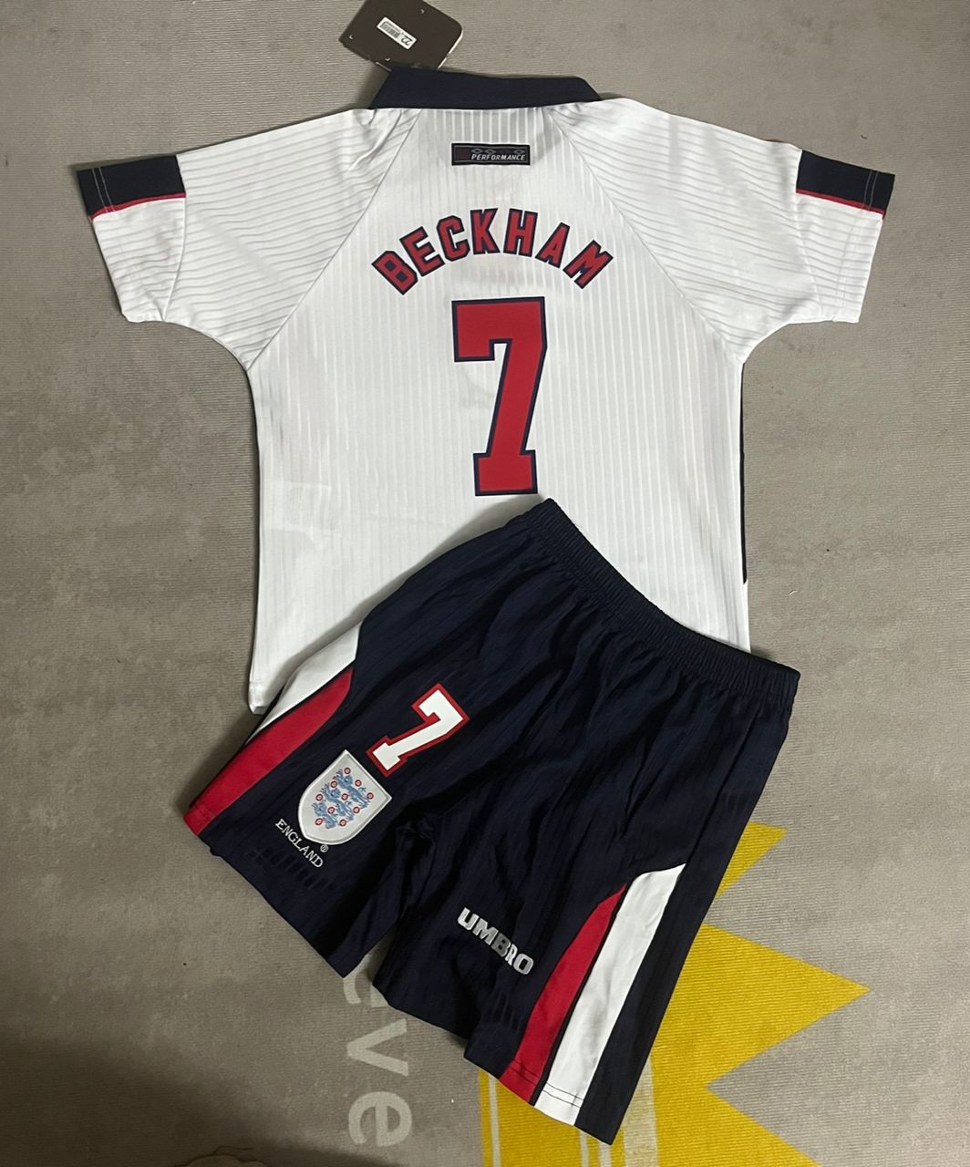 David Beckham England Retro Kids kit Kindertrikot maillot enfant kindertrui