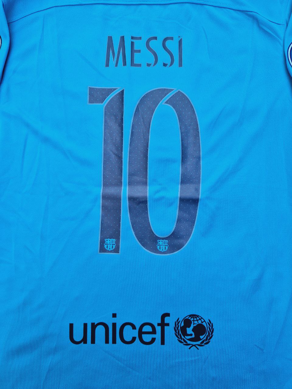 Lionel Messi Barcelona 2015-2016 Champions League Retro Jersey Maillot Trikot Maglia