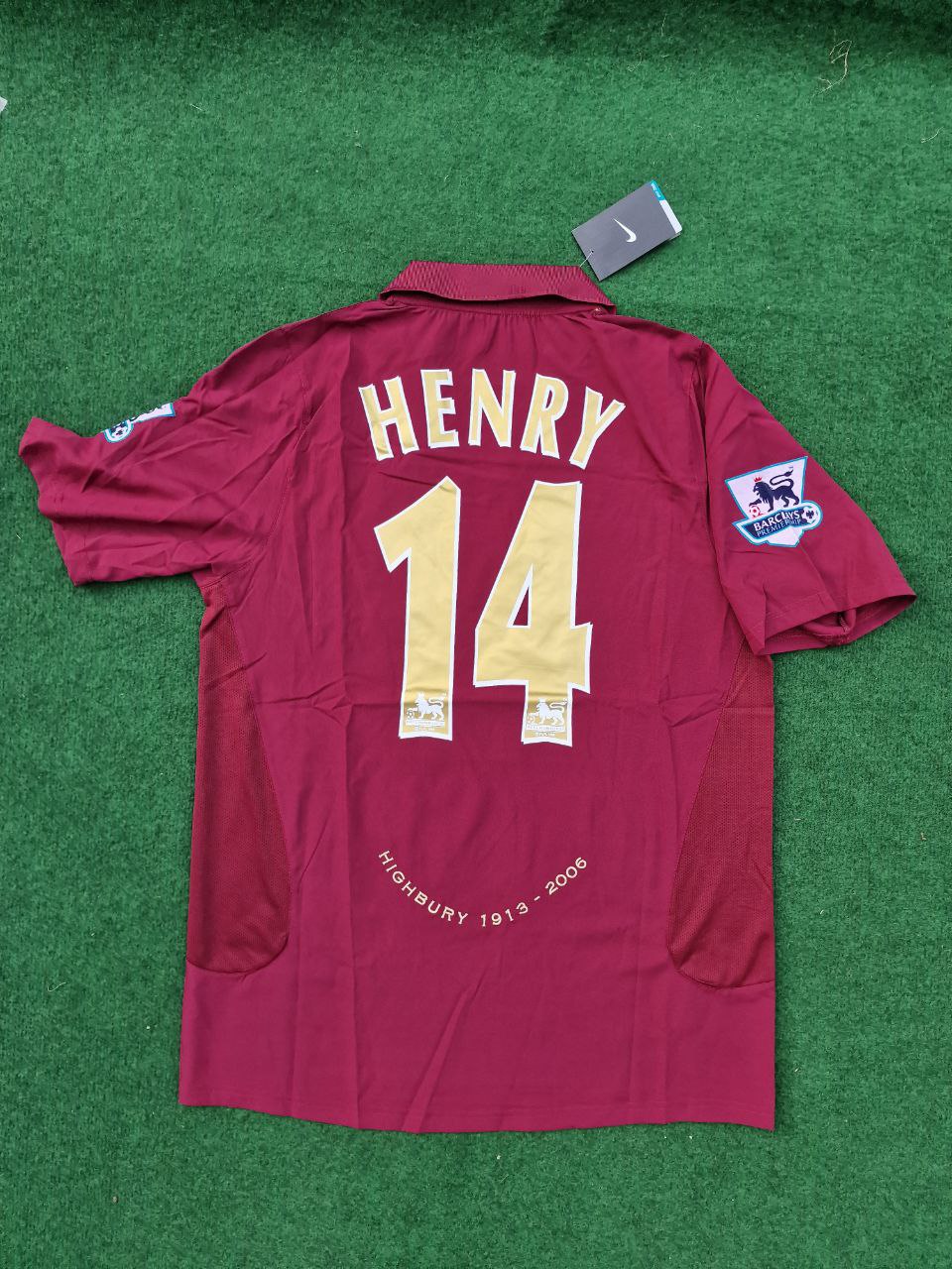 Thierry Henry Arsenal 2006 Highbury Burguny Premier League Patch Retro Football Jersey