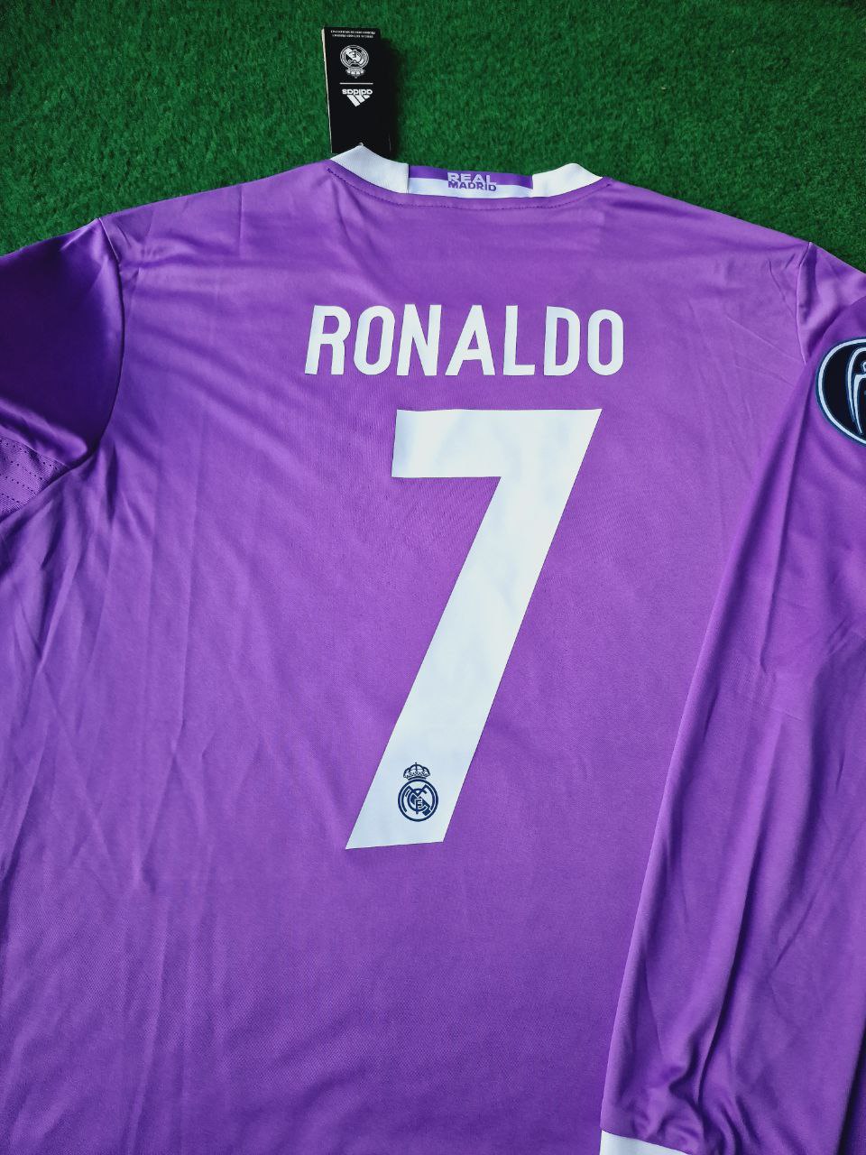 Cristiano Ronaldo CR7 Real Madrid 2017 Champions League Final Jersey (Cardiff) - Retro Long Sleeve Edition