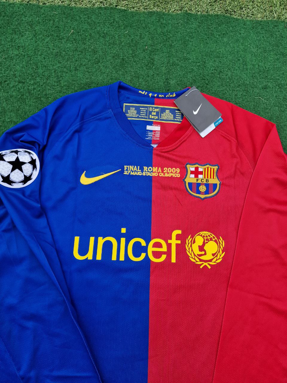 Lionel Messi Barcelona 2009 Champions League Roma Final Retro Jersey