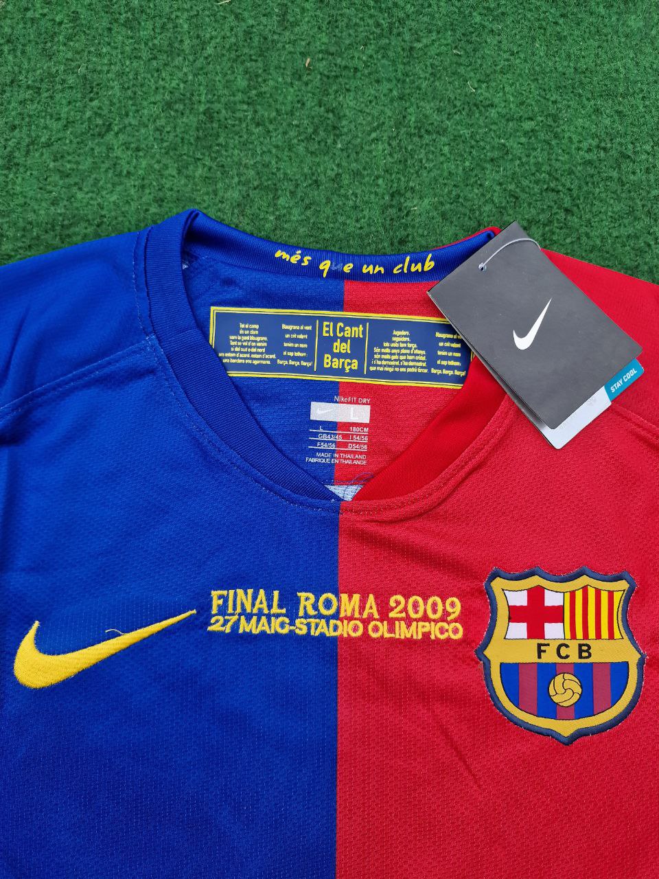 Lionel Messi Barcelona 2009 Champions League Roma Final Retro Jersey