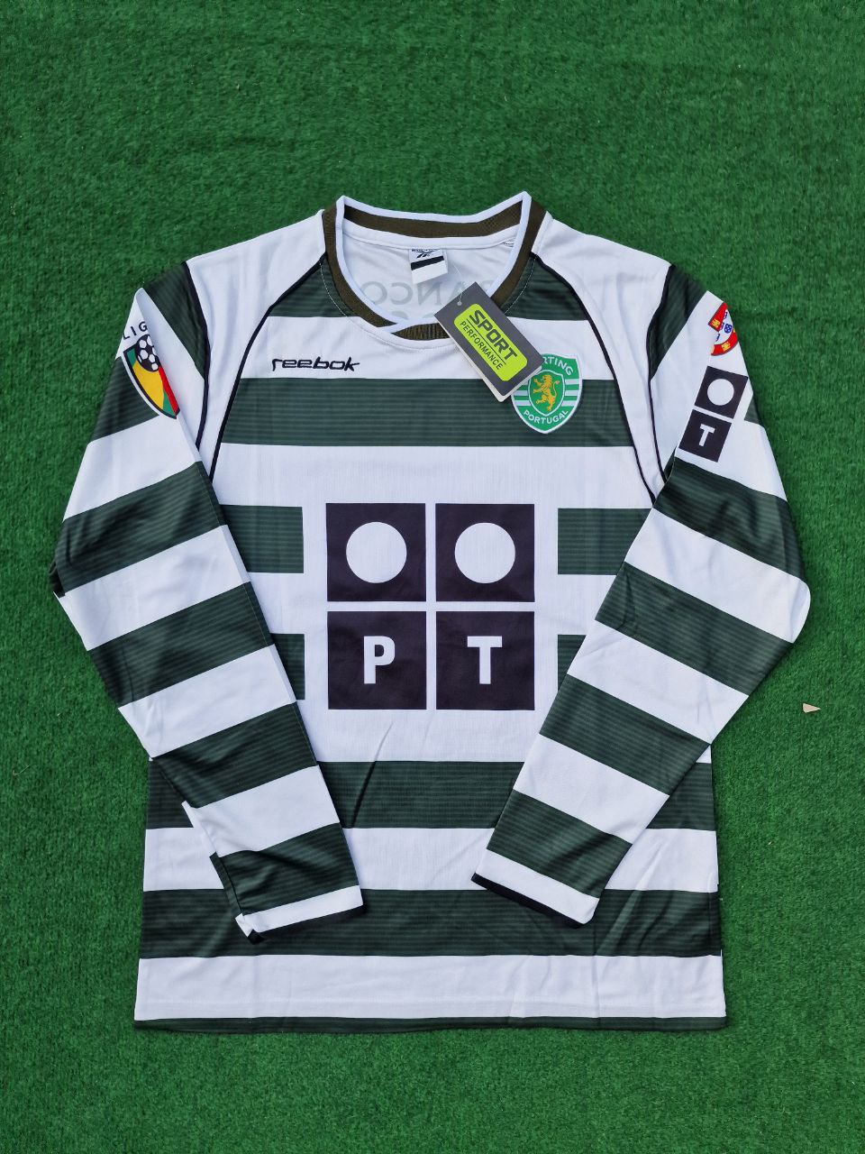 Cristiano Ronaldo Sporting Lisbon 2001 2003 First Season Long Sleeve Retro Jersey