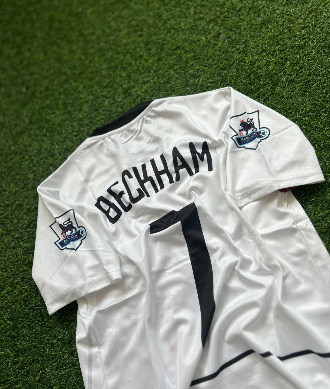 David Beckham Manchester United White Retro Jersey