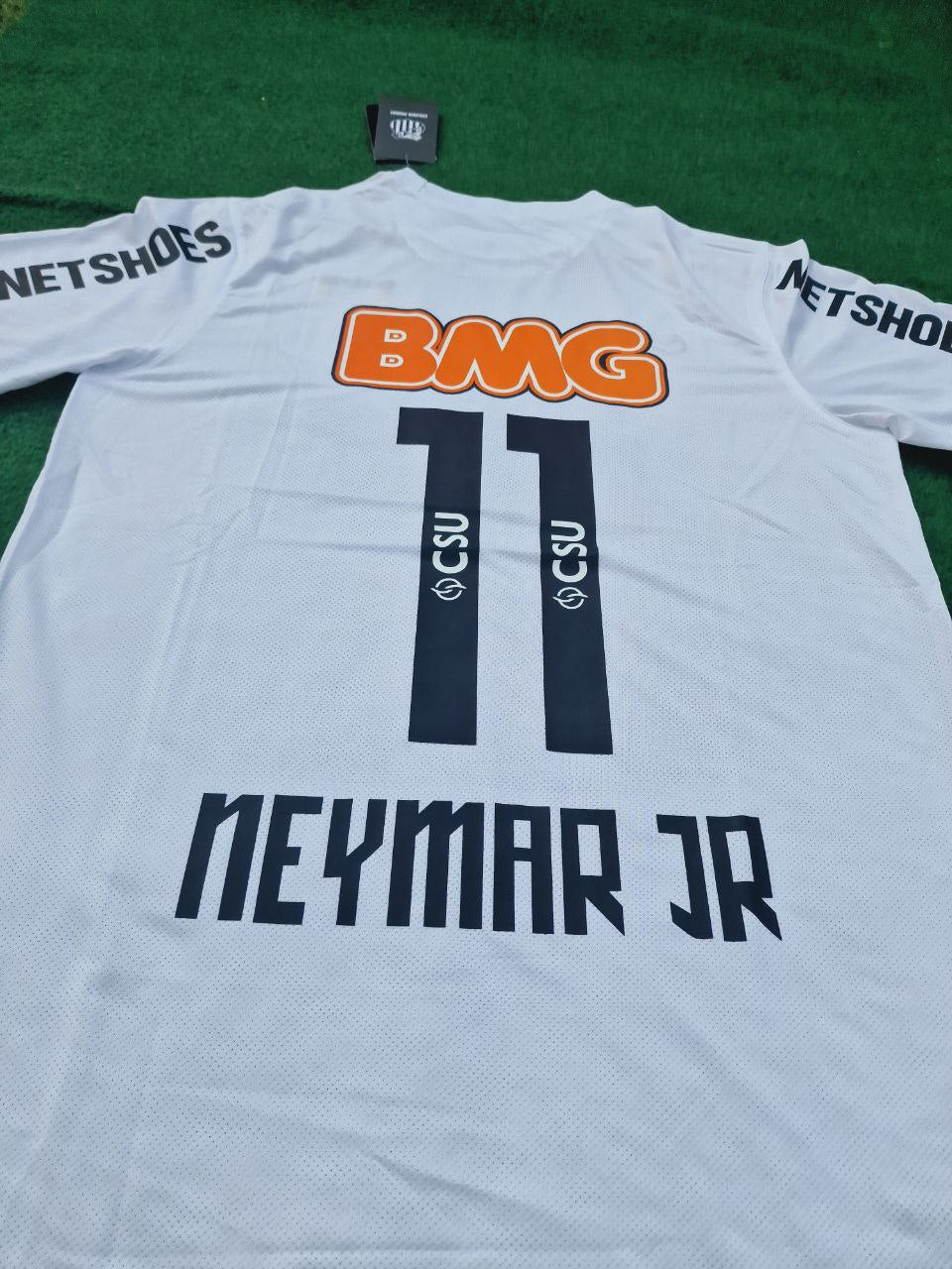 Neymar Jr Santos FC White Retro Football Jersey