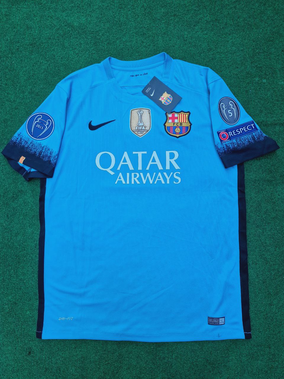 Lionel Messi Barcelona 2015-2016 Champions League Retro Jersey Maillot Trikot Maglia