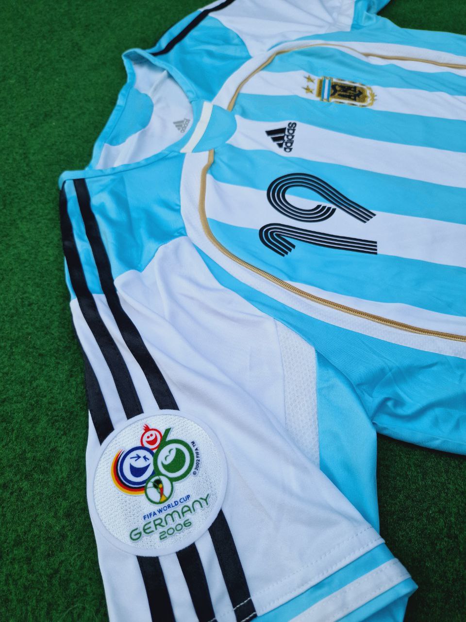 Lionel Messi 2006 World Cup Retro Argentina Retro Jersey Maillot Trikot Maglia