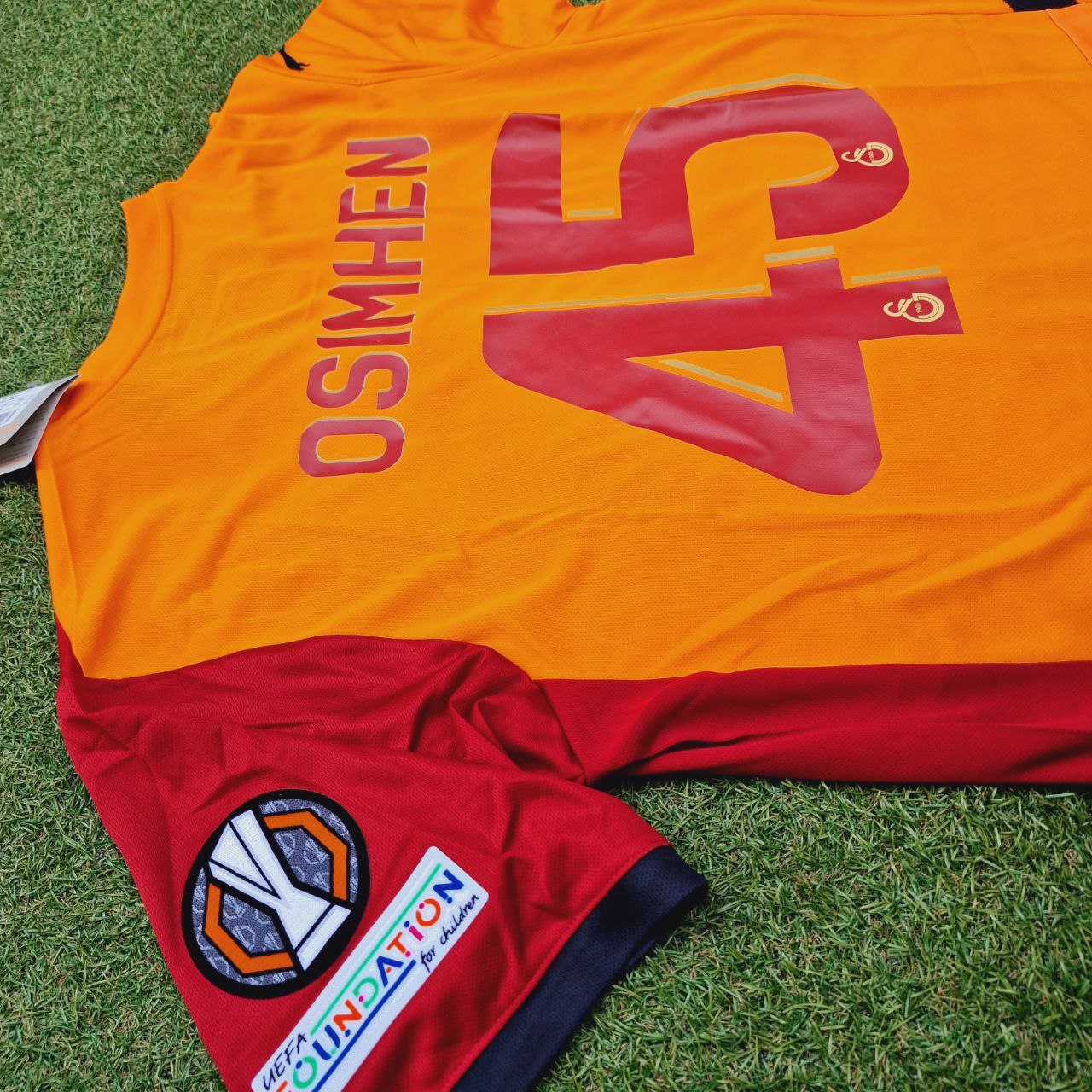 Galatasaray Osimhen Yeni Sezon UEFA Patch Sari Kirmizi 2025 Season Trikot Forma