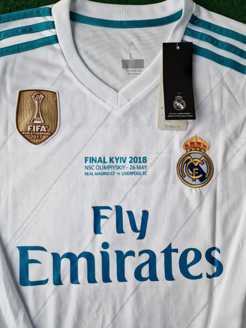 Cristiano Ronaldo CR7 Real Madrid 2018 Kyiv Final Special Retro Long Sleeve Jersey