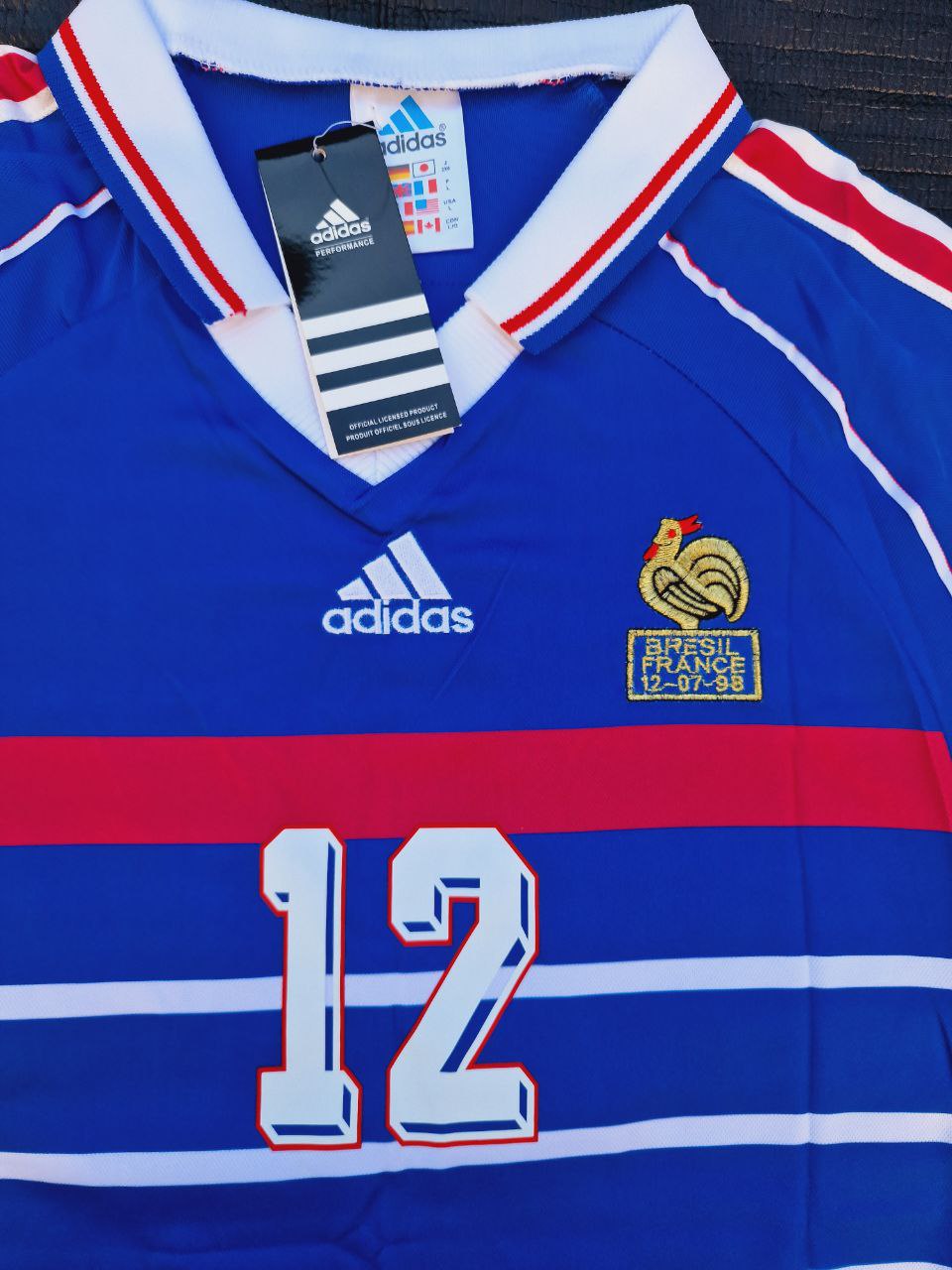 Thierry Henry France 1998 World Cup Retro Football Jersey