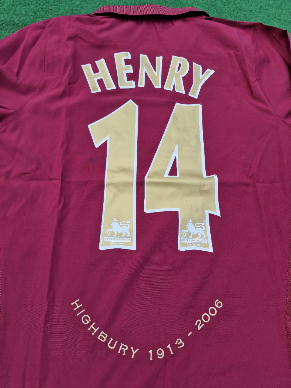 Thierry Henry Arsenal 2006 Highbury Burguny Premier League Patch Retro Football Jersey