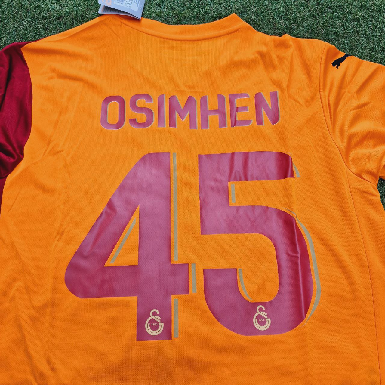 Galatasaray Osimhen Yeni Sezon UEFA Patch Sari Kirmizi 2025 Season Trikot Forma