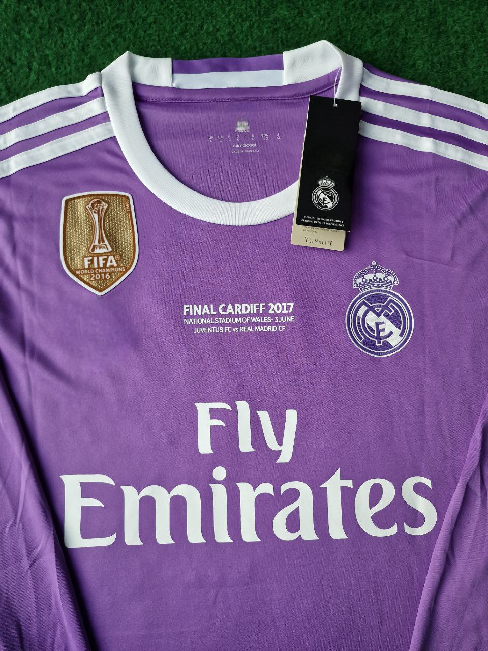 Cristiano Ronaldo CR7 Real Madrid 2017 Champions League Final Jersey (Cardiff) - Retro Long Sleeve Edition