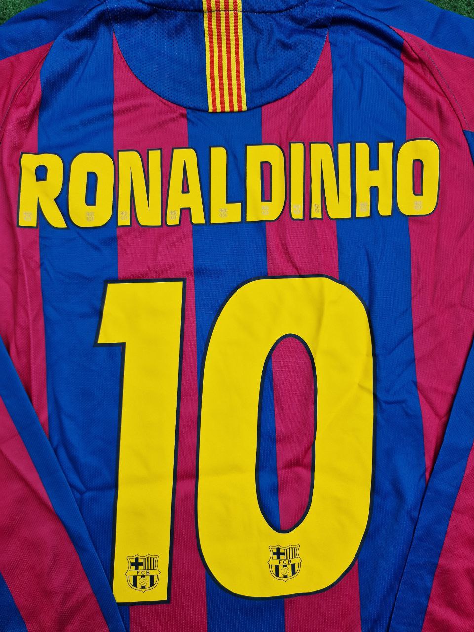 Ronaldinho Barcelona 2008 season Retro  Long Sleeve Jersey